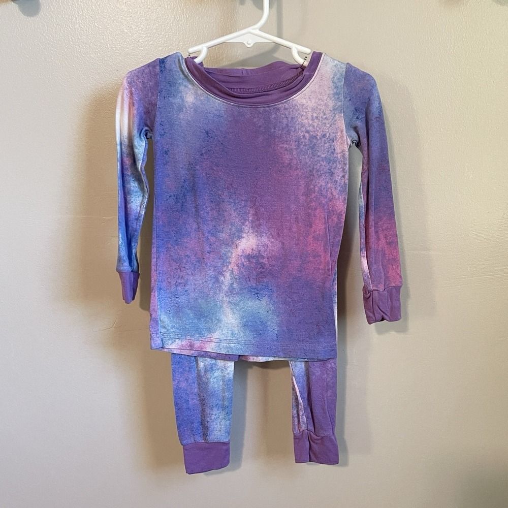 Little Sleepies 2 pc Bamboo Pajama Set | 18-24 m | Watercolor Blue Purple